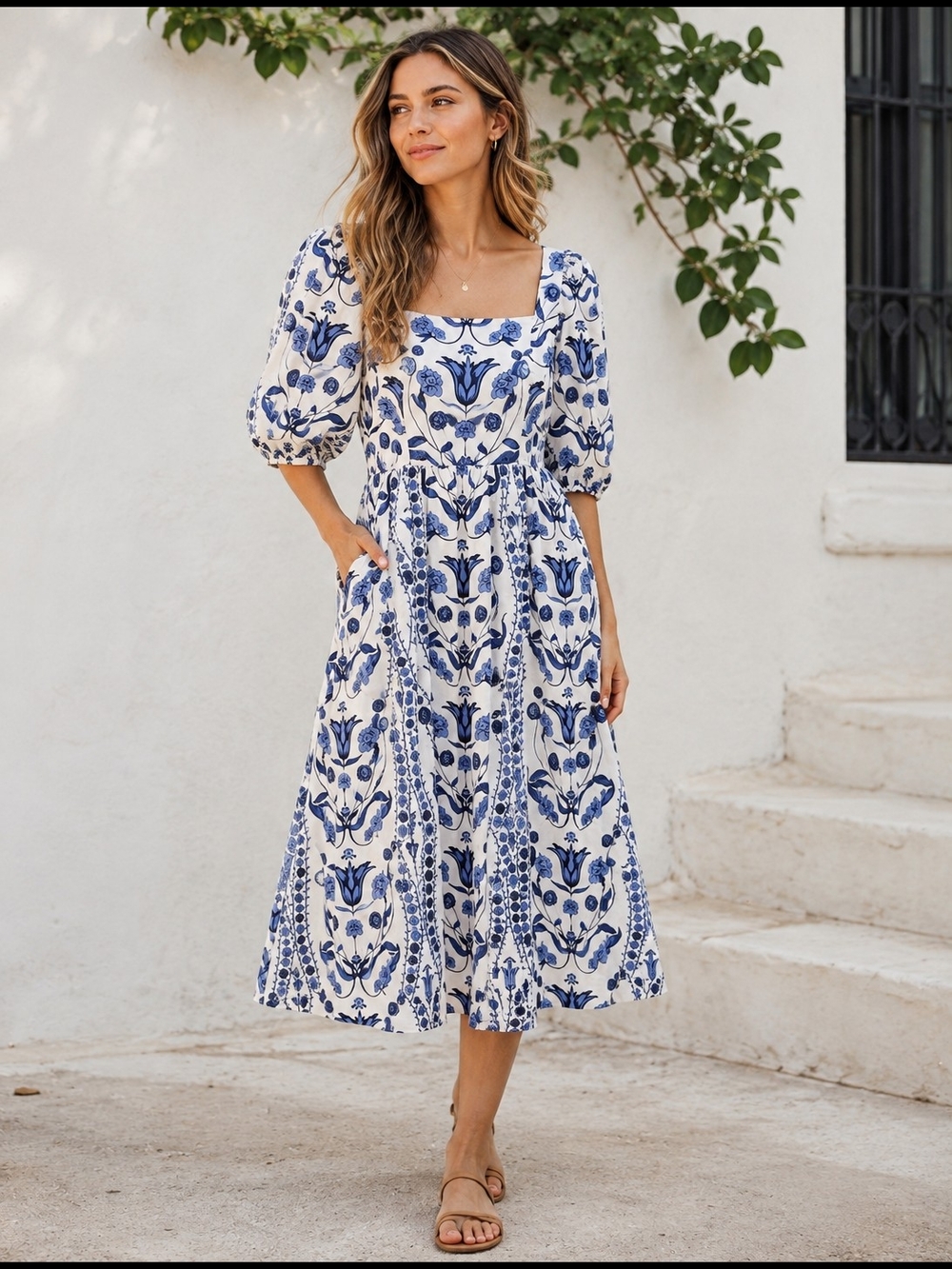 NWT Beyond By Vera Estella Midi Dress